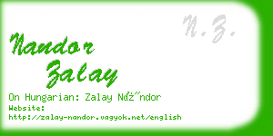 nandor zalay business card